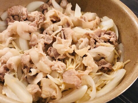 えのきの旨味たっぷり◎豚肉のポン酢炒め